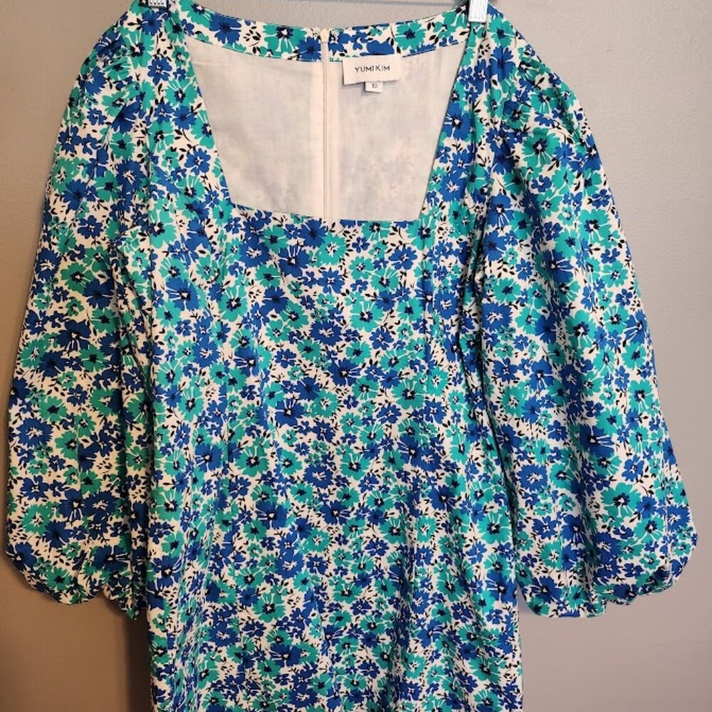 Yumi Kim Audrina Floral Blue/Green Mini Dress Size 10